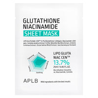 APLB Masques Tissu Éclat Glutathion & Niacinamide (lot de 10)